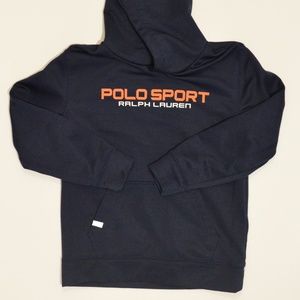 Boys Polo Sport Navy Performance Hoodie Hooded